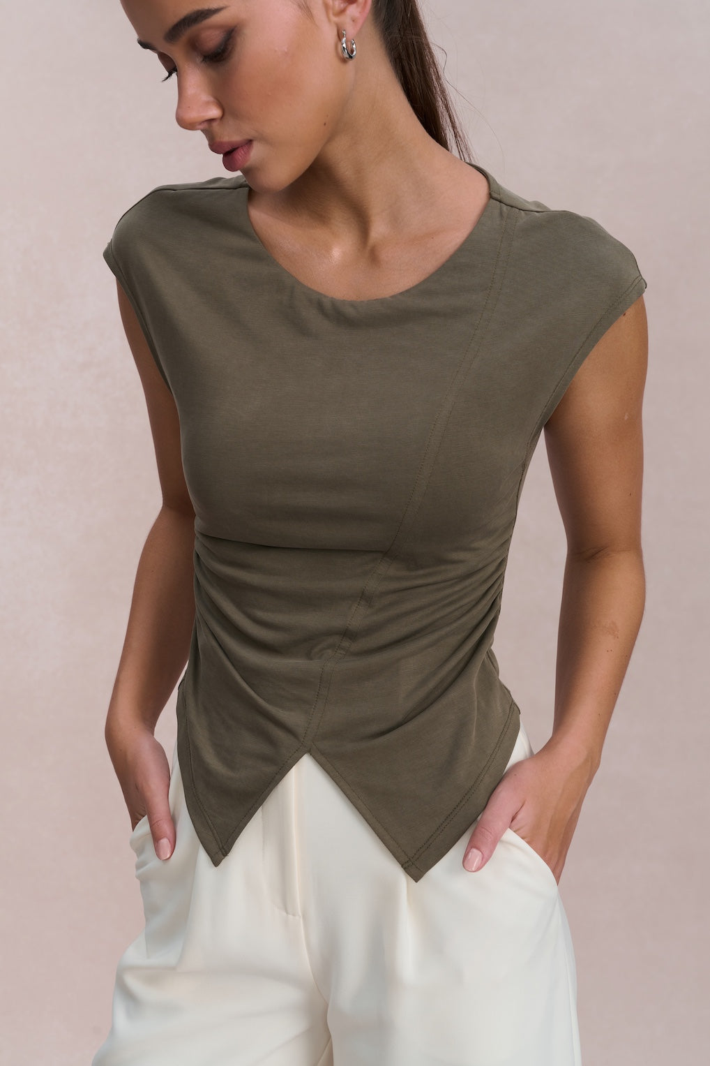 Sage Padded Top