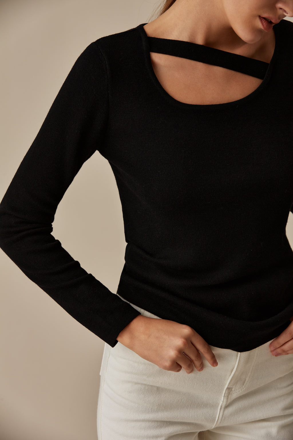 Teia Long Sleeve Wool Knit